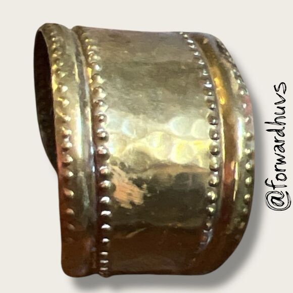 Pier 1 Brass Cuff Bracelet – Made in India, Adjustable Fit, Visible Wear - Picture 7 of 8